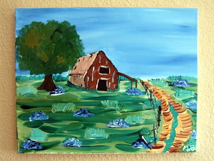 Painting of a barn